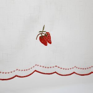 Rideau de cuisine brodé fraise 140*140cm