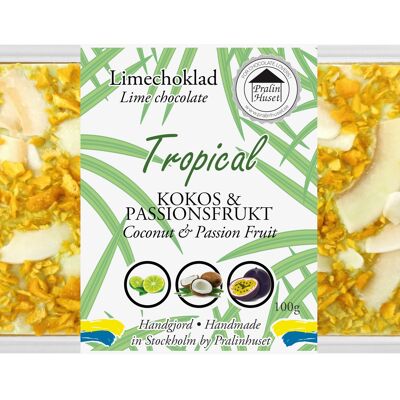 Limettenschokolade - Tropisch (Kokosnuss & Passionsfrucht)