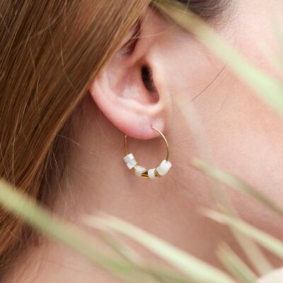 River mini hoop earrings