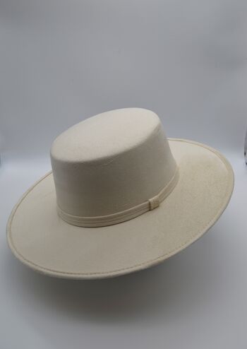 Chapeau à large bord, chapeau fait main, chapeau à bord plat, chapeau bohème en daim 5