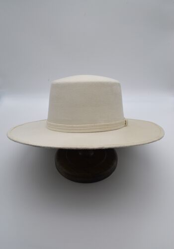 Chapeau à large bord, chapeau fait main, chapeau à bord plat, chapeau bohème en daim 14