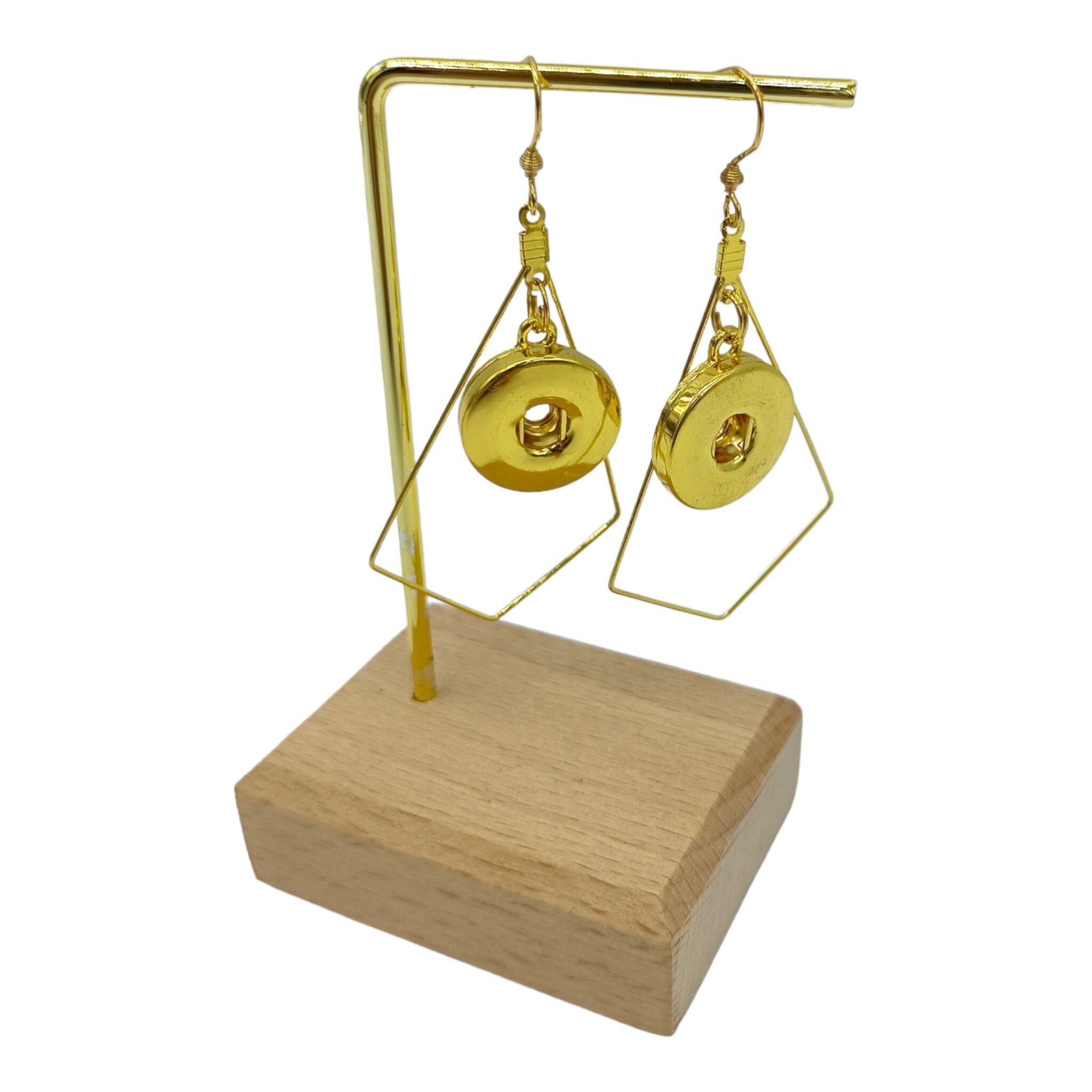 Orecchini Geometrici Acciaio Dorato