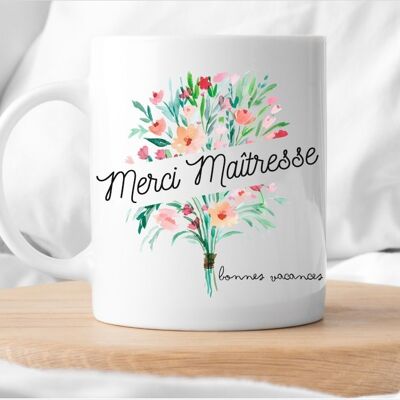 Mug céramique Merci maîtresse