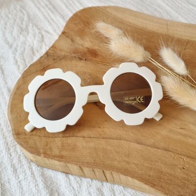 Baby and children's sunglasses UV400 flower - Beige