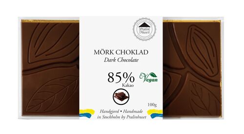 Chokladkaka 85% Extra Mörk Choklad - Ren Choklad