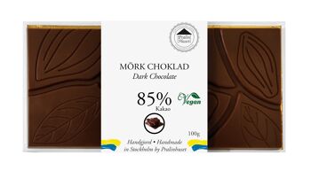 Chokladkaka 85% Extra Mörk Choklad - Ren Choklad 1