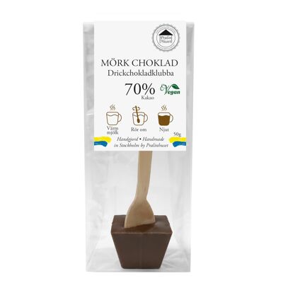 Drickchokladklubba 70% Mörk Choklad - Ren Choklad