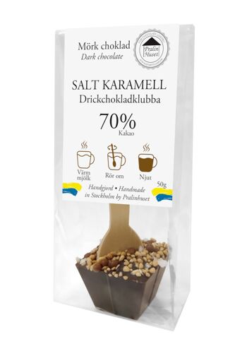 Drickchokladklubba 70% Mörk Choklad - Sel Karamell 1