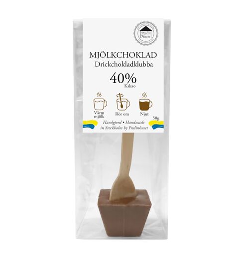 Drickchokladklubba 40% Mjölkchoklad - Ren Choklad