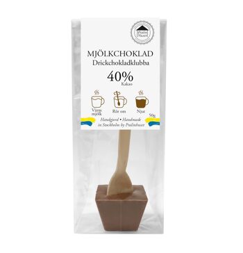 Drickchokladklubba 40% Mjölkchoklad - Ren Choklad 1