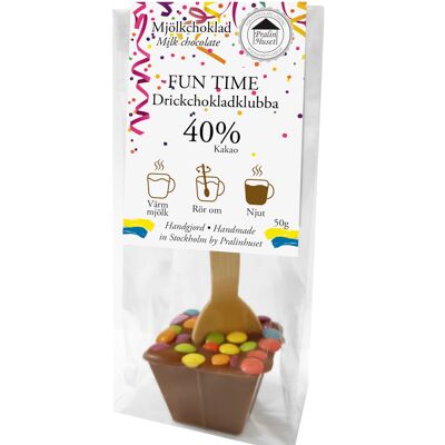 Palitos de Chocolate Caliente con 40% de leche - Fun Time (50 g)