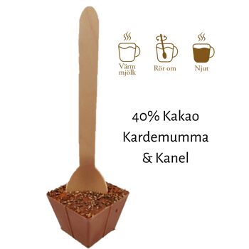 Drickchokladklubba 40% Mjölkchoklad - Kardemumma & Kanel 2