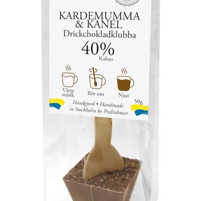 Drickchokladklubba 40% Mjölkchoklad - Kardemumma y Kanel