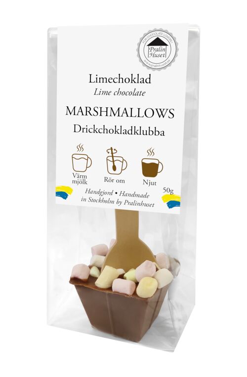 Drickchokladklubba 40% Mjölkchoklad - Marshmallows