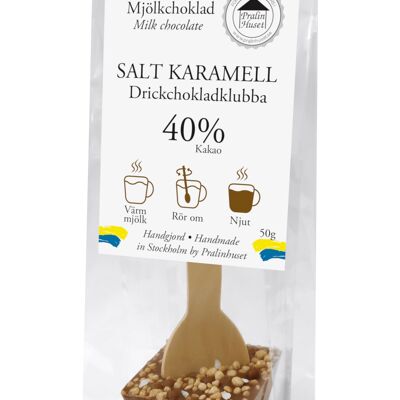 Drickchokladklubba 40% Mjölkchoklad - Salzkaramell