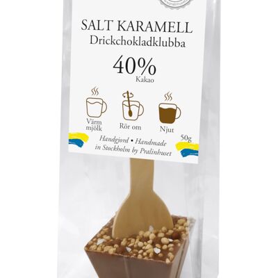 Bastoncini per cioccolata calda al latte 40% - Caramello salato (50 g)
