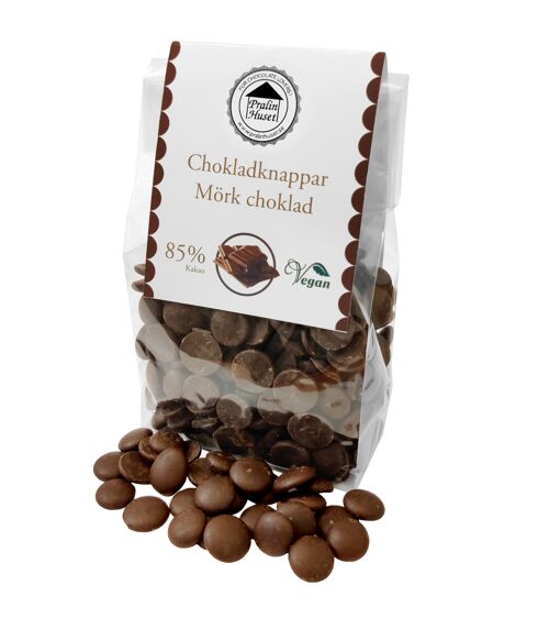 Chokladknappar Mörk choklad 85%