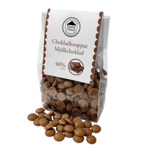 Chokladknappar Mjölkchoklad 40%