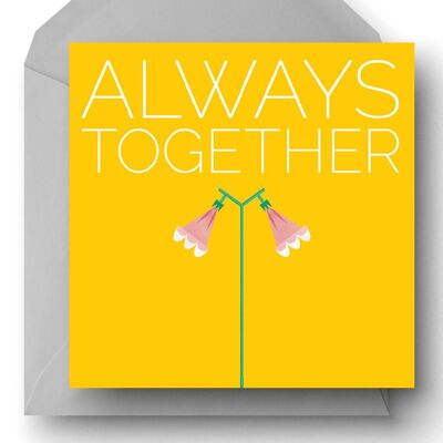 ALWAYS TOGETHER, Modern Floral Eco Greetings Card