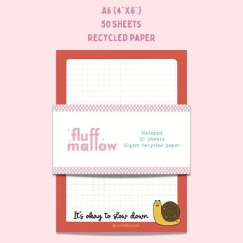 A6 C'est normal de ralentir le bloc-notes escargot kawaii (4"x6") 2