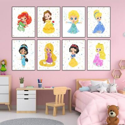 Poster Principesse Camera dei Bambini 30x40cm - Poster Bambina