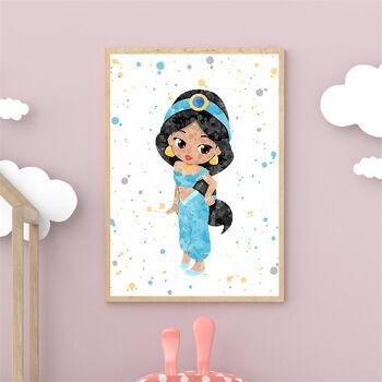 Affiches Princesses Chambre Enfant 30x40cm - Poster Bébé Fille 3