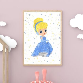 Affiches Princesses Chambre Enfant 30x40cm - Poster Bébé Fille 4