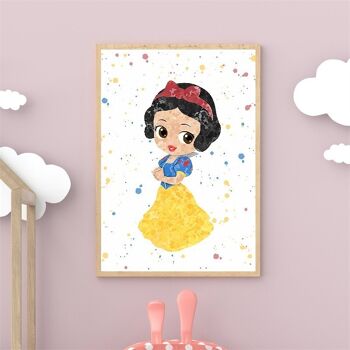 Affiches Princesses Chambre Enfant 30x40cm - Poster Bébé Fille 5