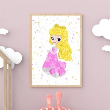 Affiches Princesses Chambre Enfant 30x40cm - Poster Bébé Fille 7