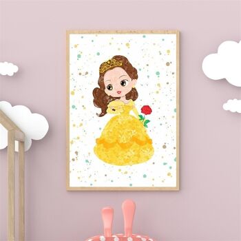 Affiches Princesses Chambre Enfant 30x40cm - Poster Bébé Fille 8