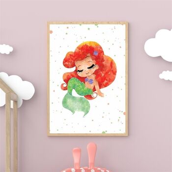 Affiches Princesses Chambre Enfant 30x40cm - Poster Bébé Fille 10