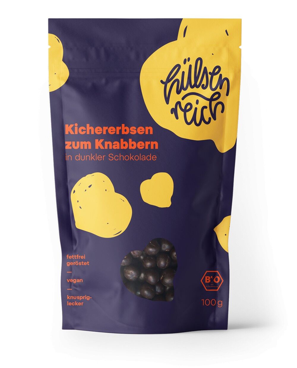 Bio-Knabber-Kichererbsen Dunkle Schokolade