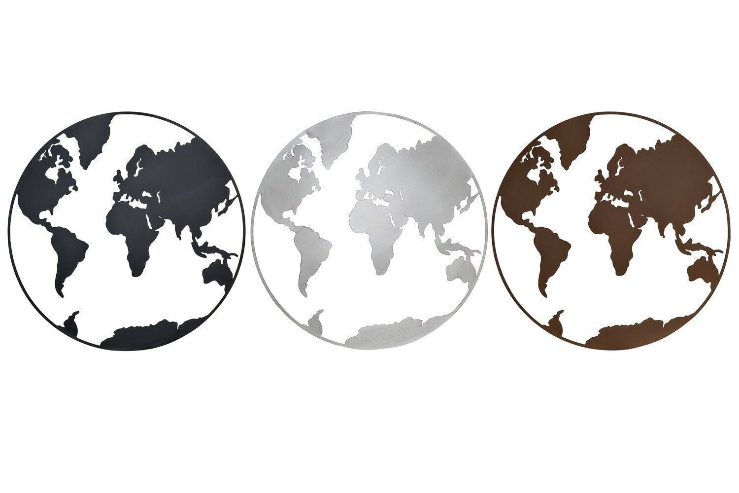 METAL WALL DECORATION 98X1X98 MAP 3 SURT. DP170091