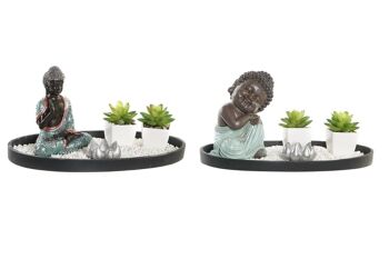 FIGURINE EN RÉSINE 32X16.5X15.5 JARDIN ZEN 2 ASSORTIS. FD203283 1