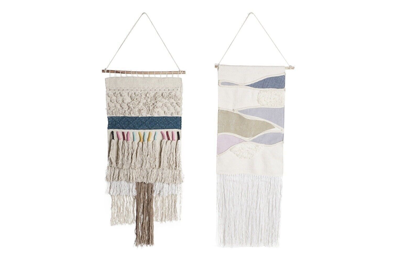 DECORAZIONE PENDENTE COTONE 40X1X80 FRANGE 2 ASSORTIMENTI. TX194850