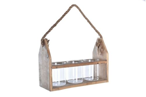 JARRON CRISTAL PAULOWNIA 34X12X22 10 CUERDA JR196732