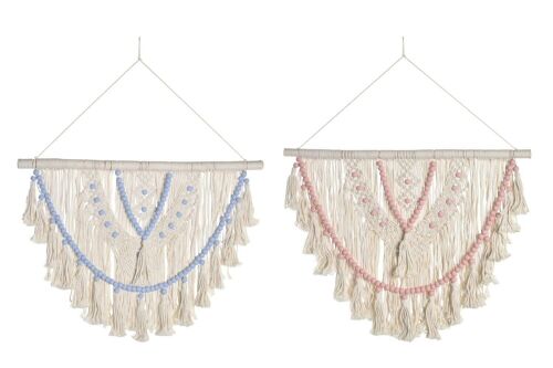 DECORACION COLGANTE RATAN 70X3X85 MACRAME 2 SURT. DH197397