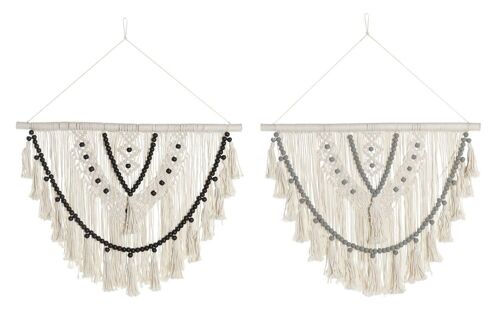 DECORACION COLGANTE RATAN 70X3X98 MACRAME 2 SURT. DH197398