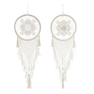 DREAM CATCHER RATTAN COTONE 40X2X135 PIUME 2 ASSORTIMENTI. DH197403