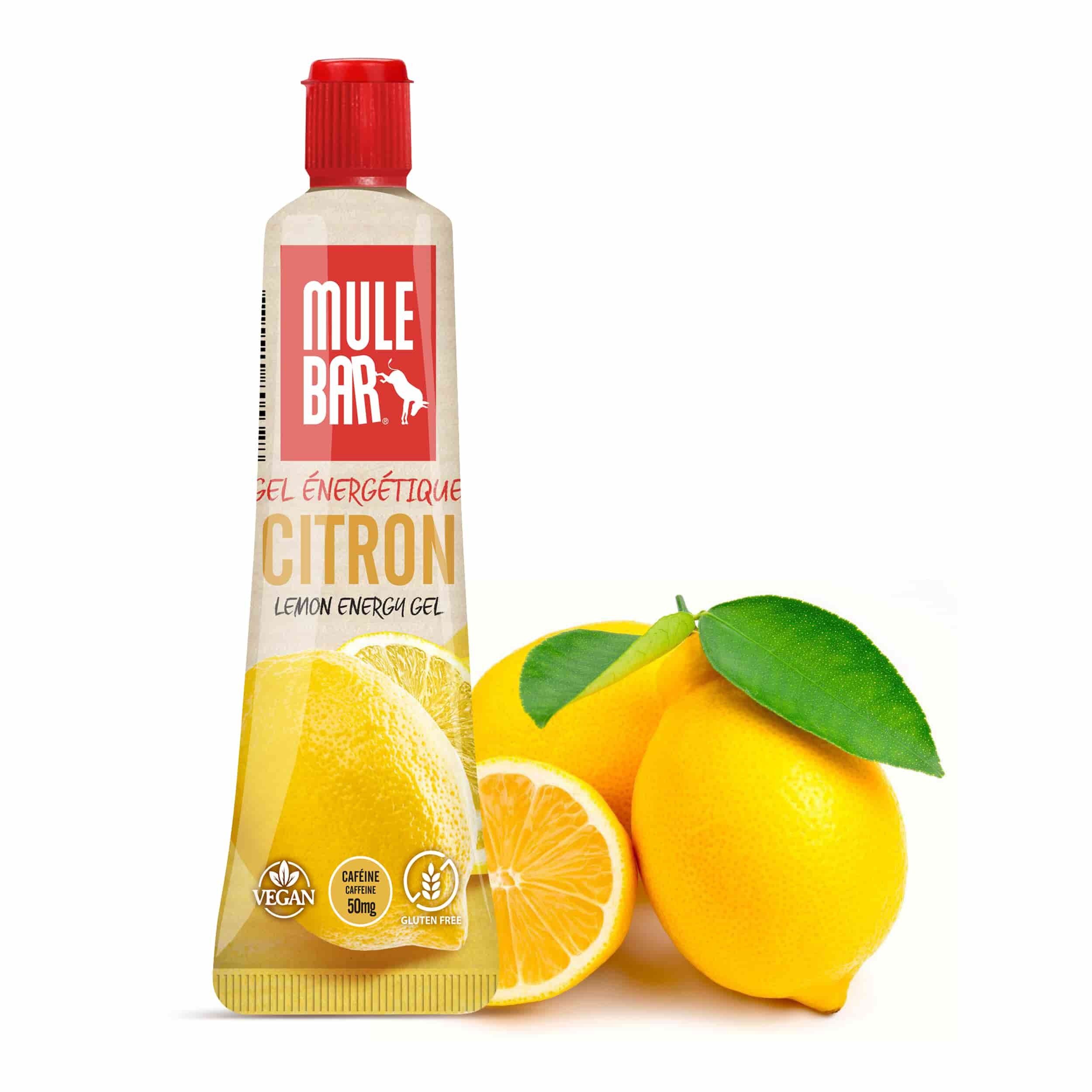 Vegan energy gel with resealable cap 37g: Lemon