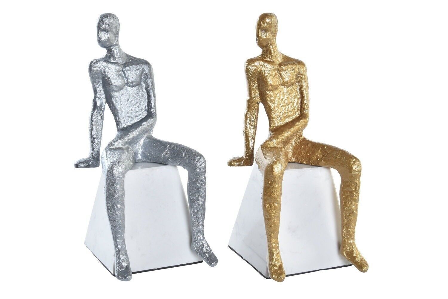 FIGURA IN FERRO IN MARMO 11X12X28 UOMO 2 ASSORTIMENTI. FD195944