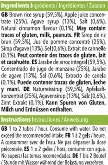 Eco-recharge gel énergétique ou boisson énergétique vegan 444g : Pomme 2