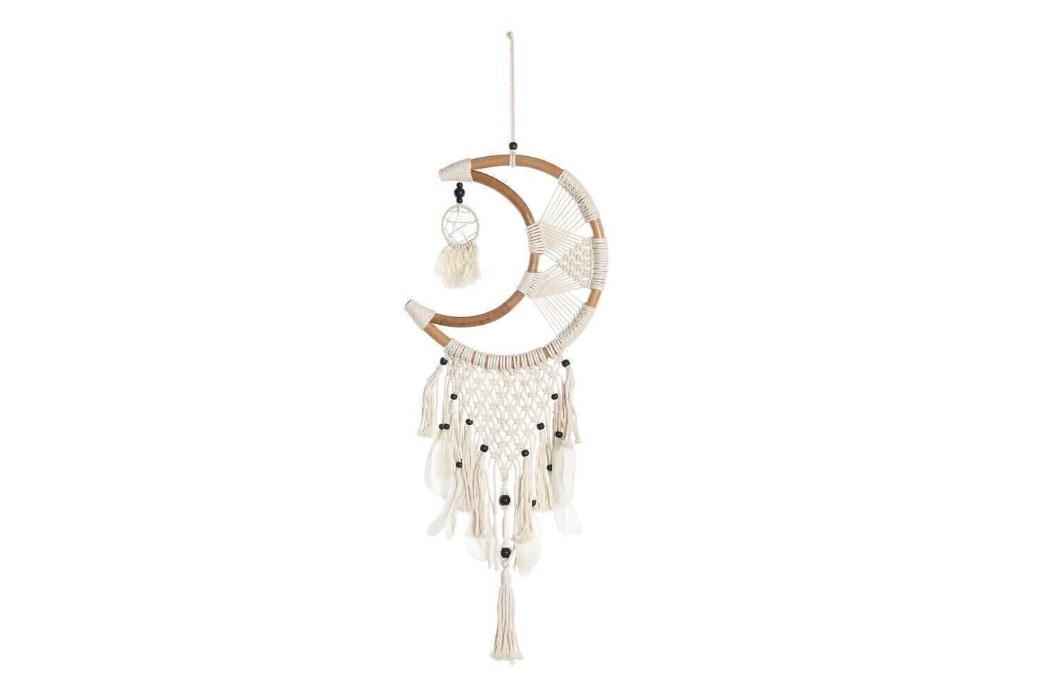 ATRAPASUEÑOS RATAN ALGODON 32X2X105 LUNA NATURAL DH197406