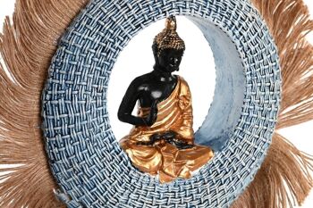 FIGURINE EN RÉSINE DE JUTE 19X6X25 BOUDDHA 2 ASSORTIMENTS. FD203439 2