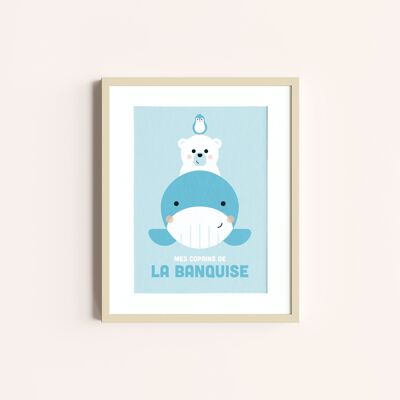 Children's poster 🐳 Illustration "La Banquise" 🇫🇷