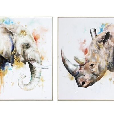 TABLEAU SUR TOILE PS 60X3,5X80 ANIMAUX 2 ASSORTIMENT. CU208068