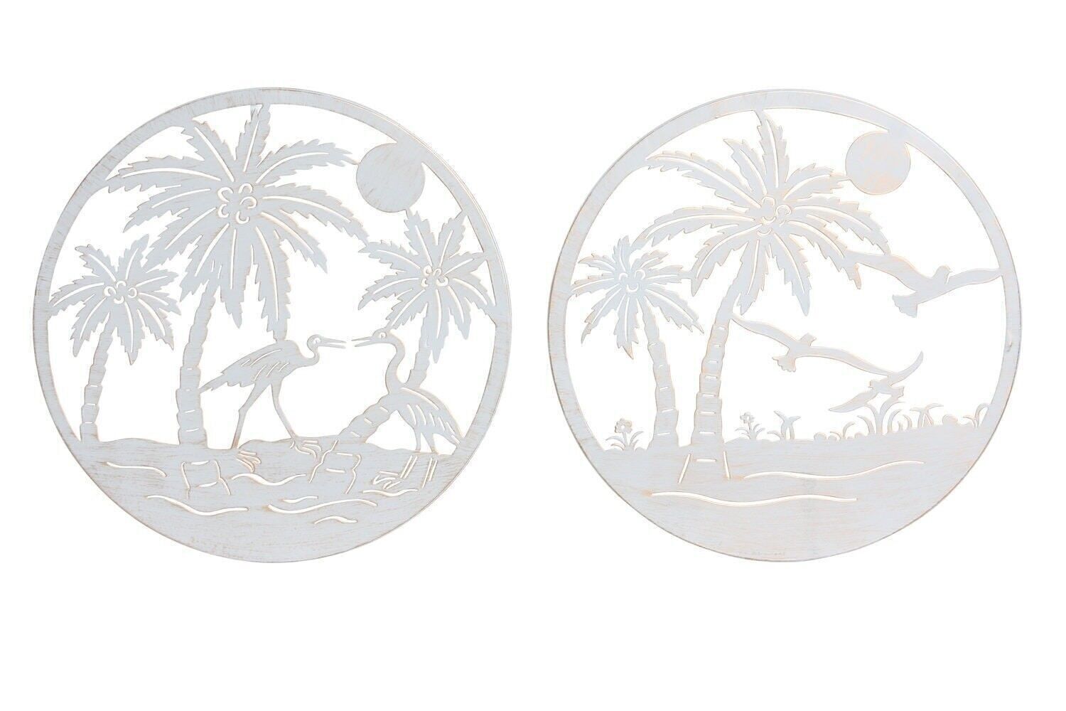 WALL DECORATION METAL 40X1X40 PALM TREES 2 ASSORTED. DP179092