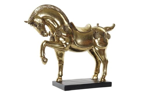 FIGURA RESINA 29X9X25 CABALLO DORADO FD196318