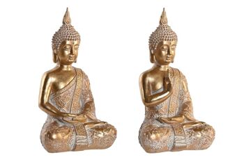 FIGURINE EN RÉSINE 13.4X10.3X24.3 BOUDDHA 2 ASSORTIMENTS. FD203442 1