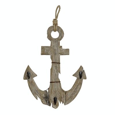 WALL DECORATION WOOD ROPE 39X7X63,4 ANCHOR LM204021